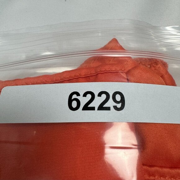 Women’s XS Orange Lace Sleeve Pencil Cocktail Party Dress NWT Square Neck - Picture 10 of 10